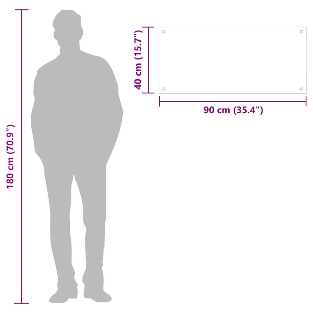 Spatscherm keuken 90x40 cm gehard glas transparant