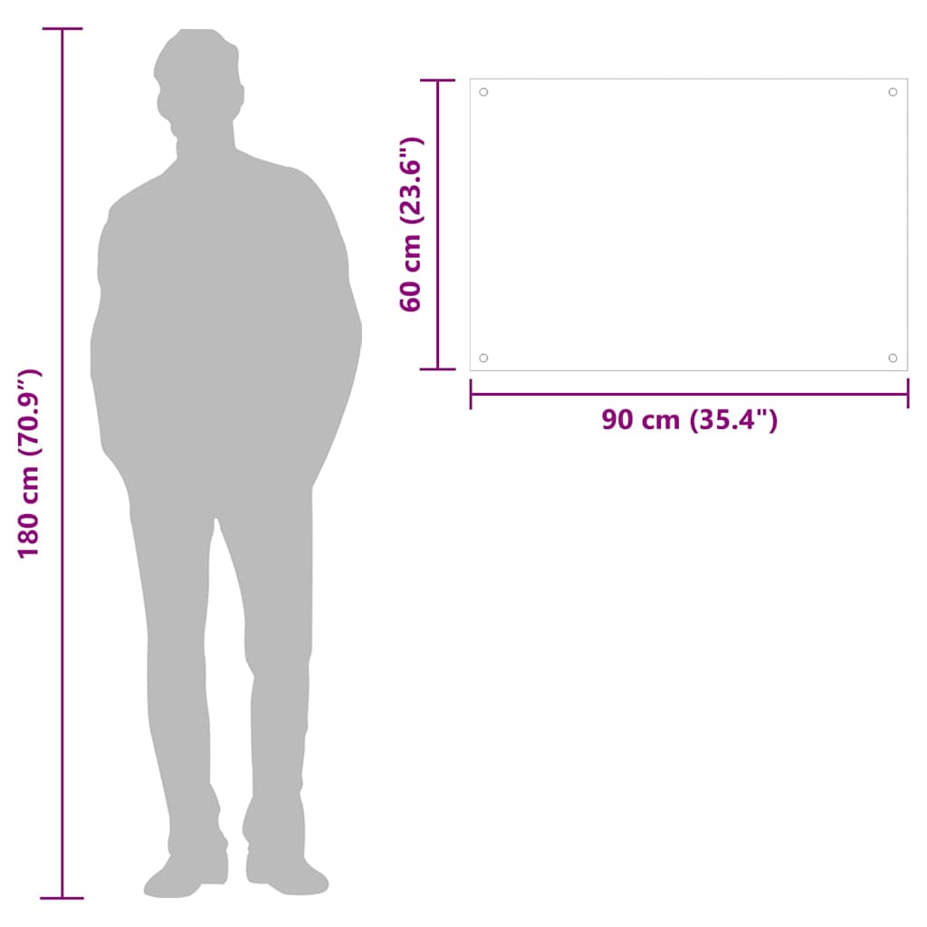 Spatscherm keuken 90x60 cm gehard glas transparant
