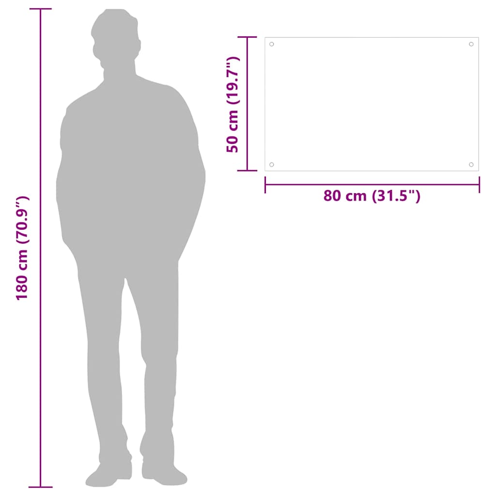 Spatscherm keuken 80x50 cm gehard glas zwart