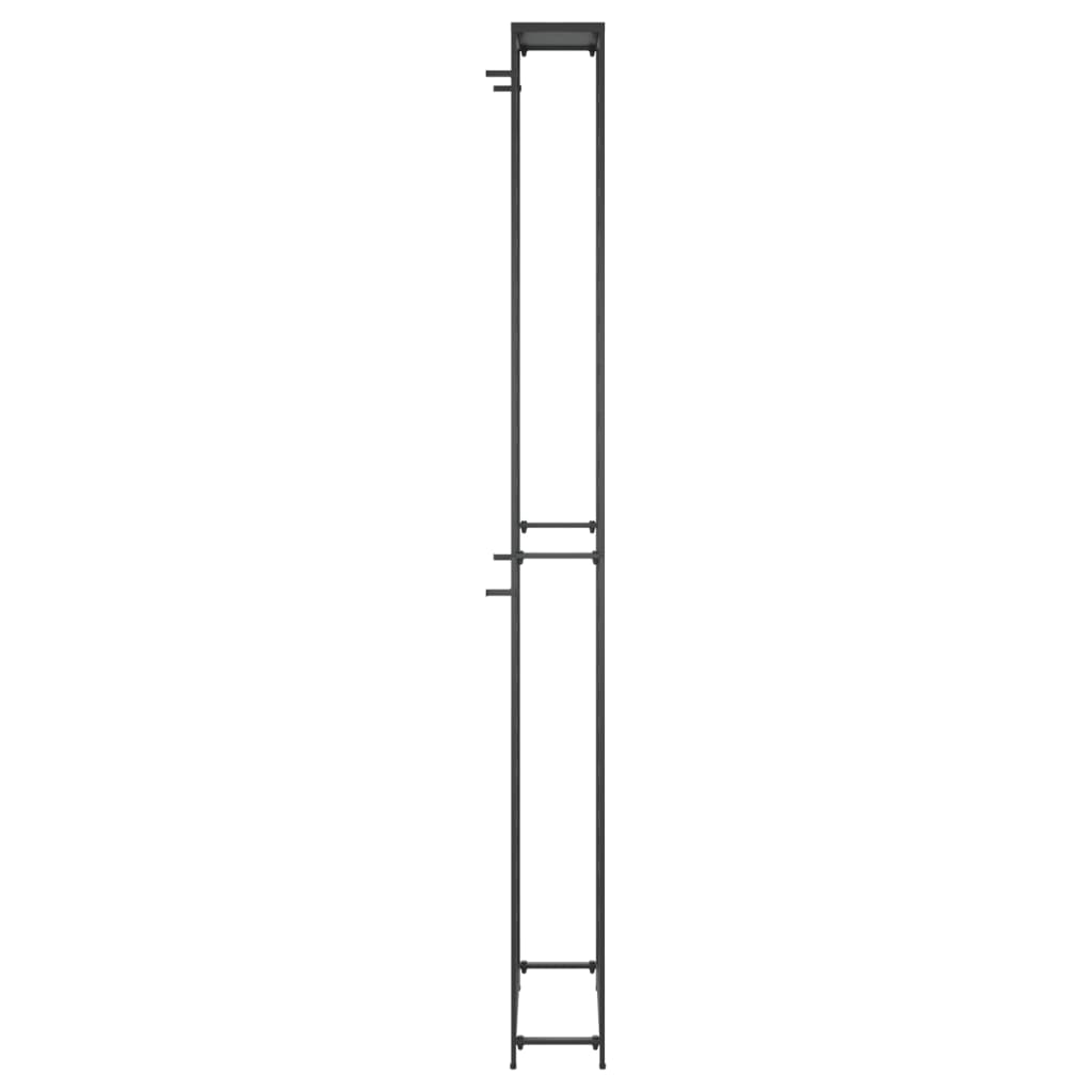 Wijnrek voor 95 flessen 54x18x200 cm smeedijzer zwart