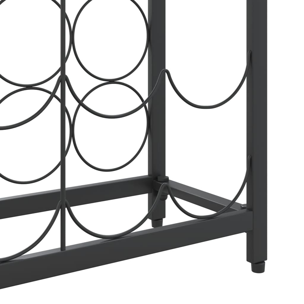 Wijnrek voor 95 flessen 54x18x200 cm smeedijzer zwart