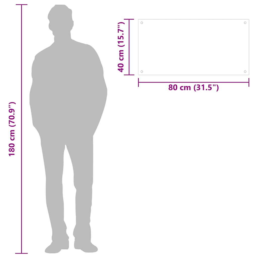 Spatschermen keuken 2 st 80x40 cm gehard glas transparant