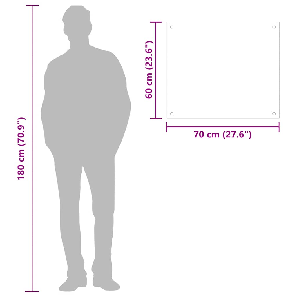 Spatschermen keuken 2 st 70x60 cm gehard glas zwart
