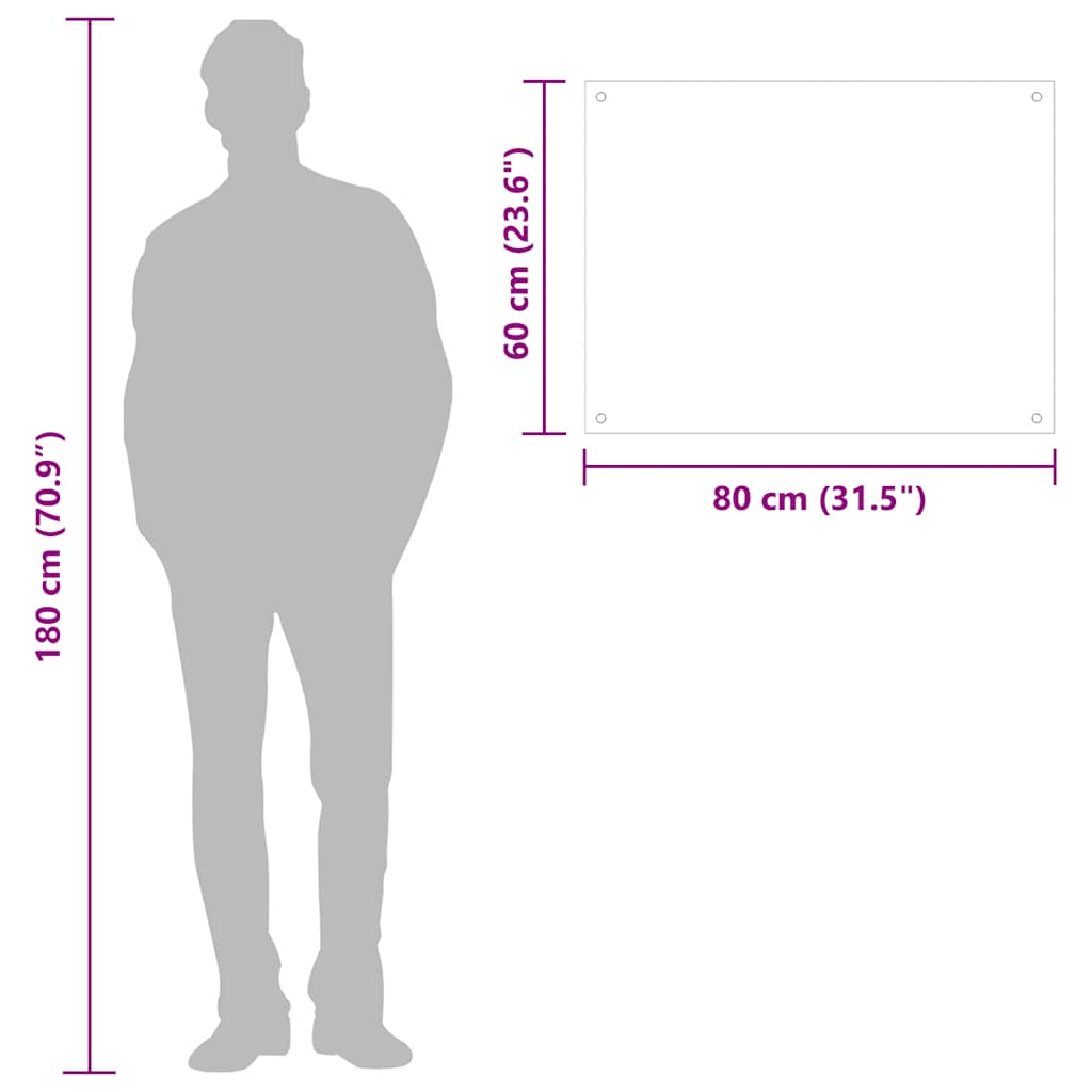 Spatschermen keuken 2 st 80x60 cm gehard glas zwart