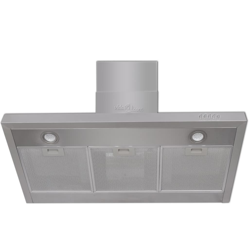 Afzuigkap plat 900 mm roestvrij staal