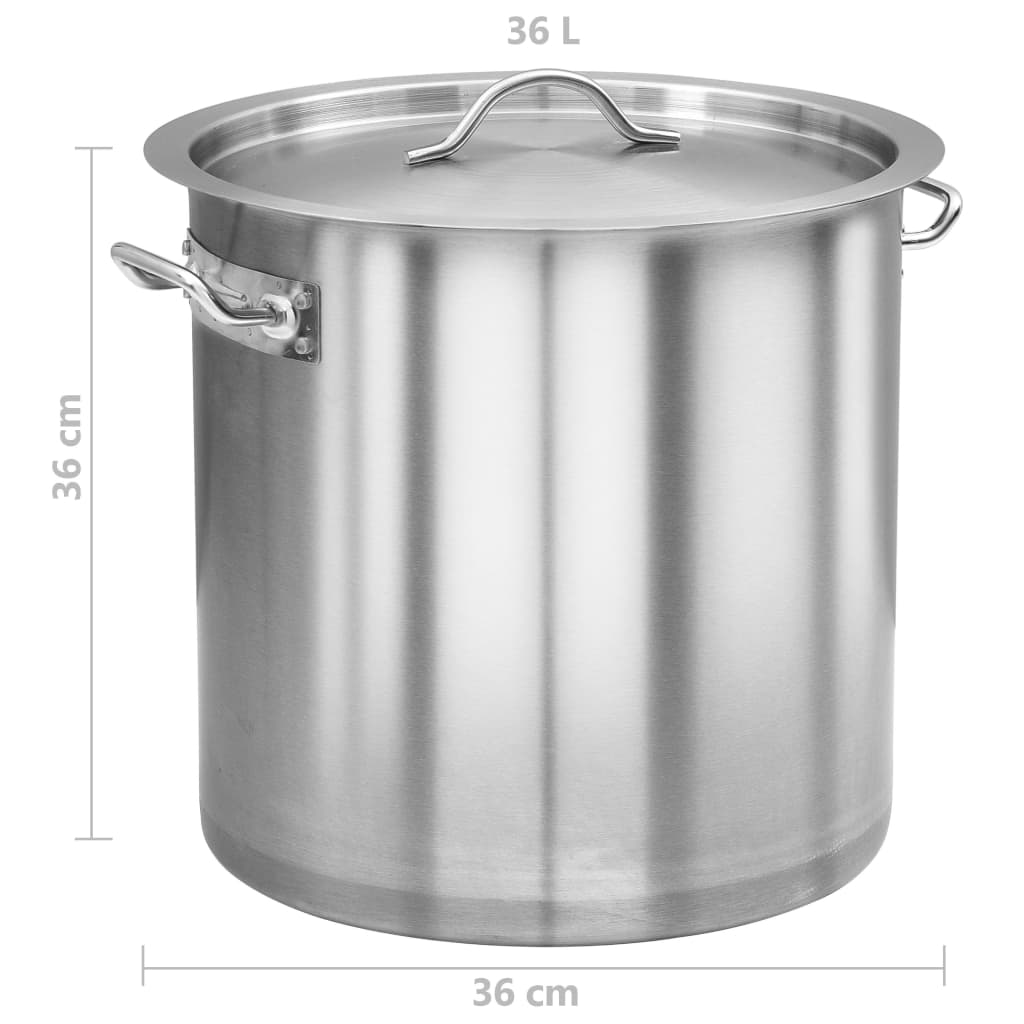 Kookpan 35 L 36x36 cm roestvrij staal