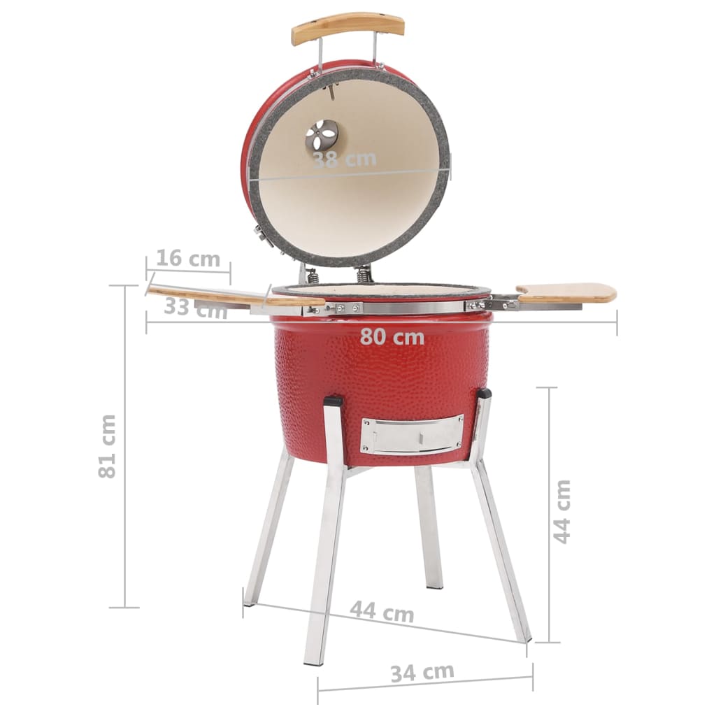 Kamado barbecue 33 cm keramiek