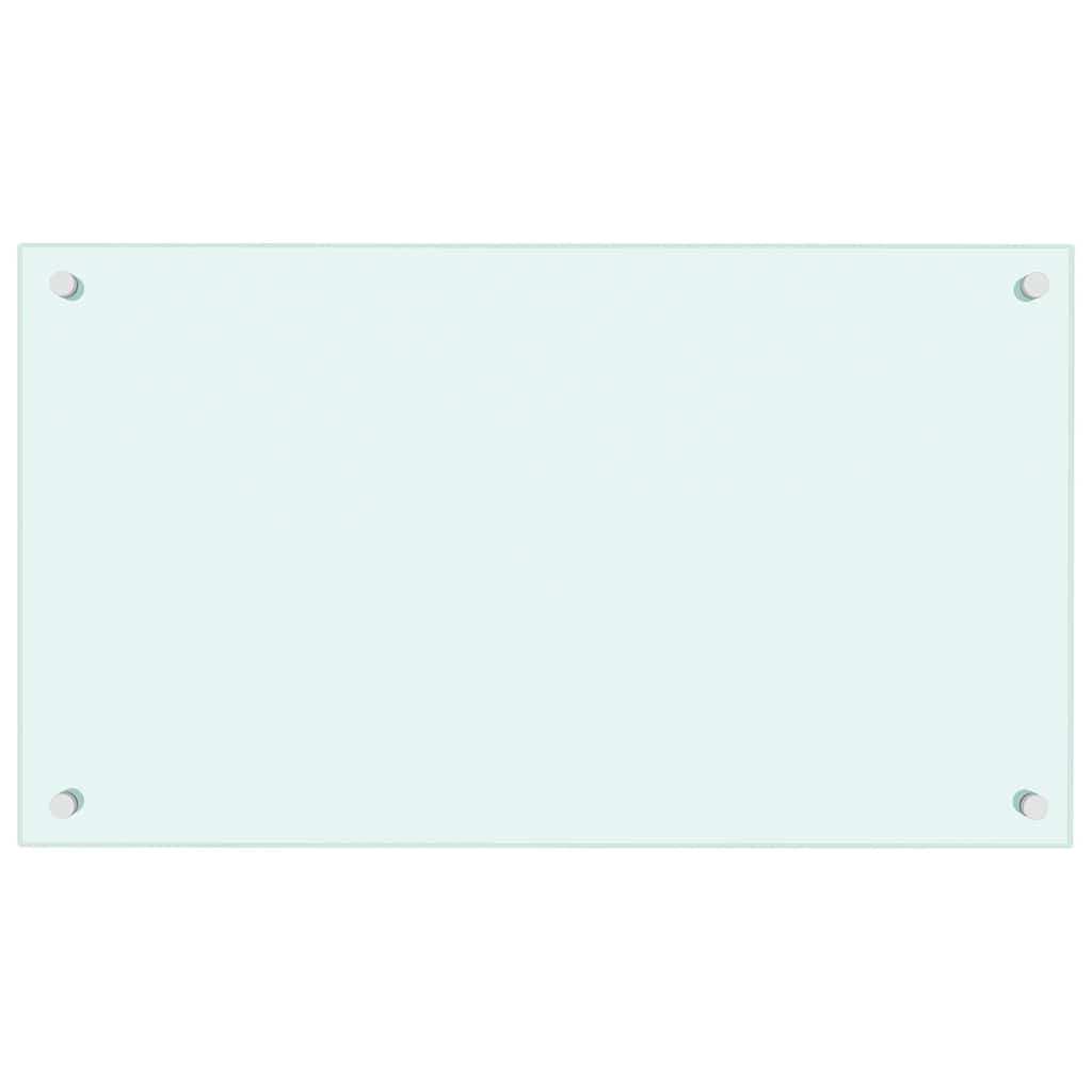 Spatscherm keuken 70x40 cm gehard glas wit