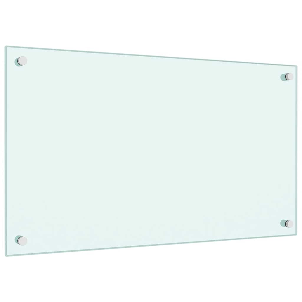 Spatscherm keuken 70x40 cm gehard glas wit