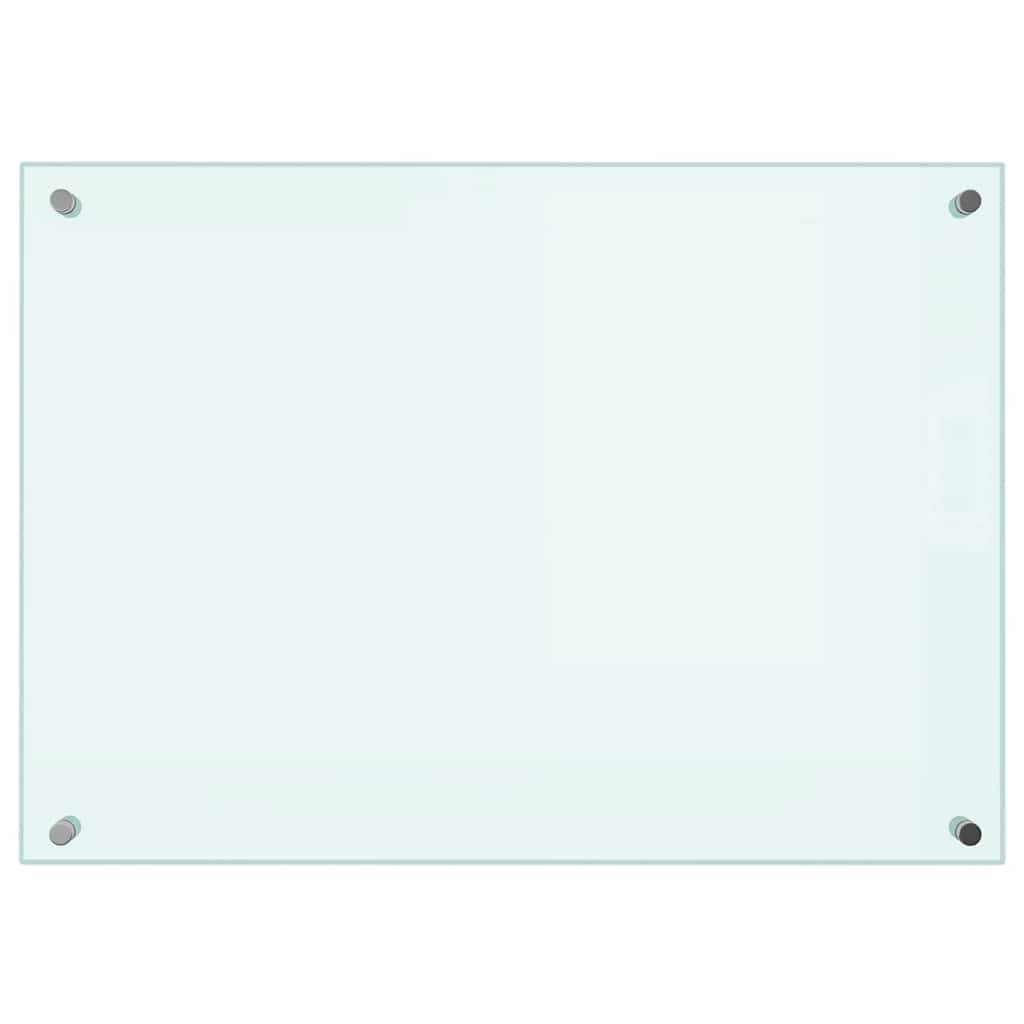 Spatscherm keuken 70x50 cm gehard glas wit