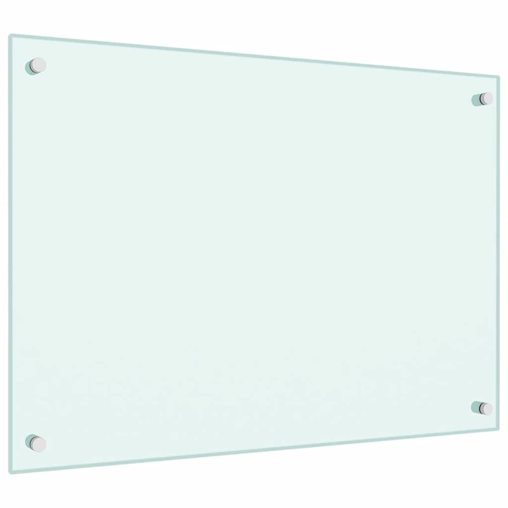 Spatscherm keuken 70x50 cm gehard glas wit