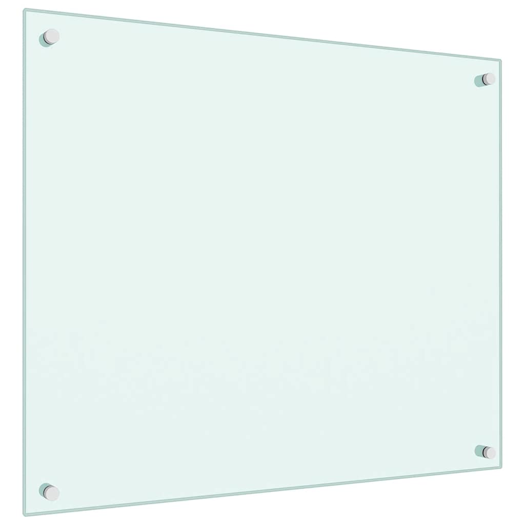 Spatscherm keuken 70x60 cm gehard glas wit