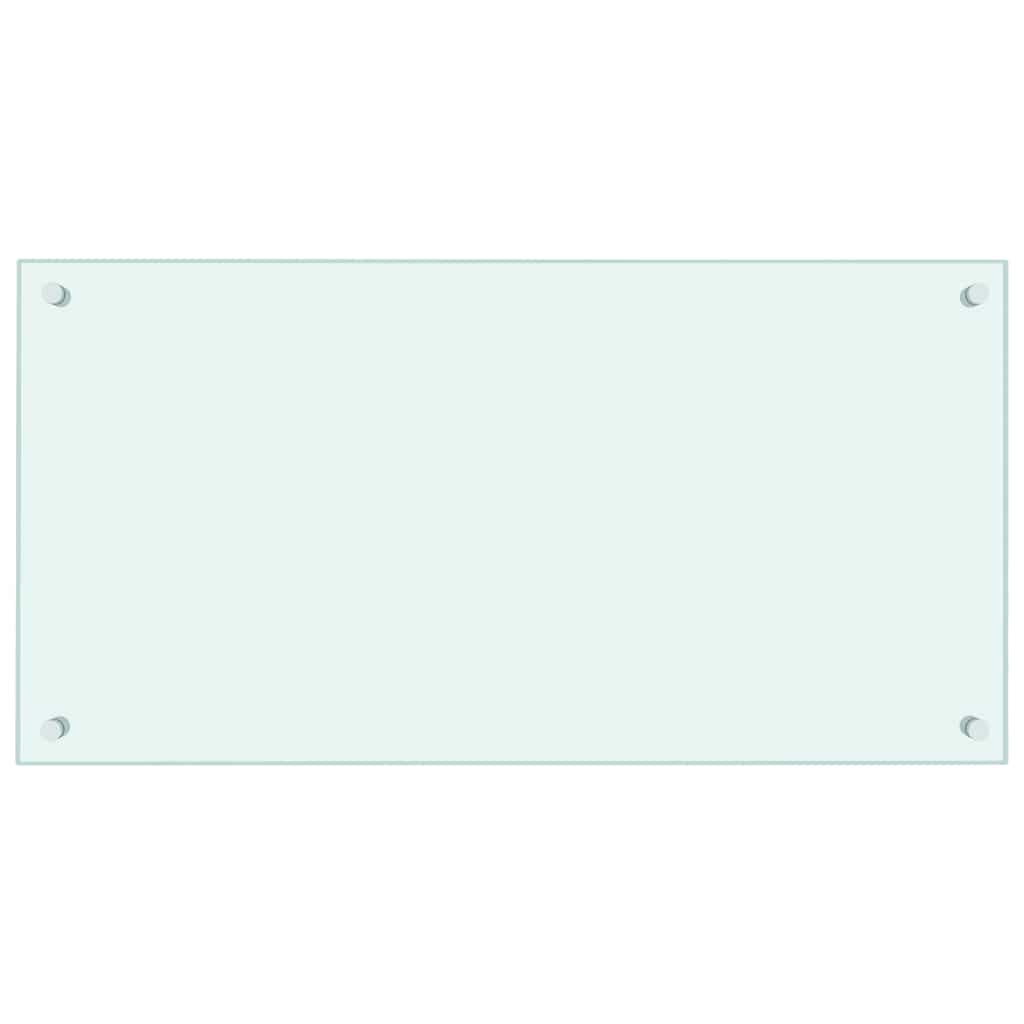 Spatscherm keuken 80x40 cm gehard glas wit