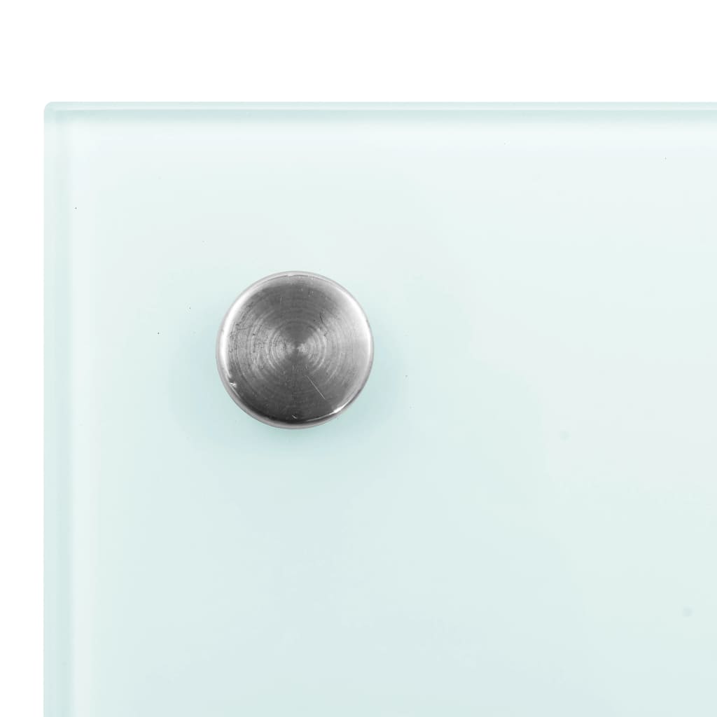 Spatscherm keuken 80x50 cm gehard glas wit