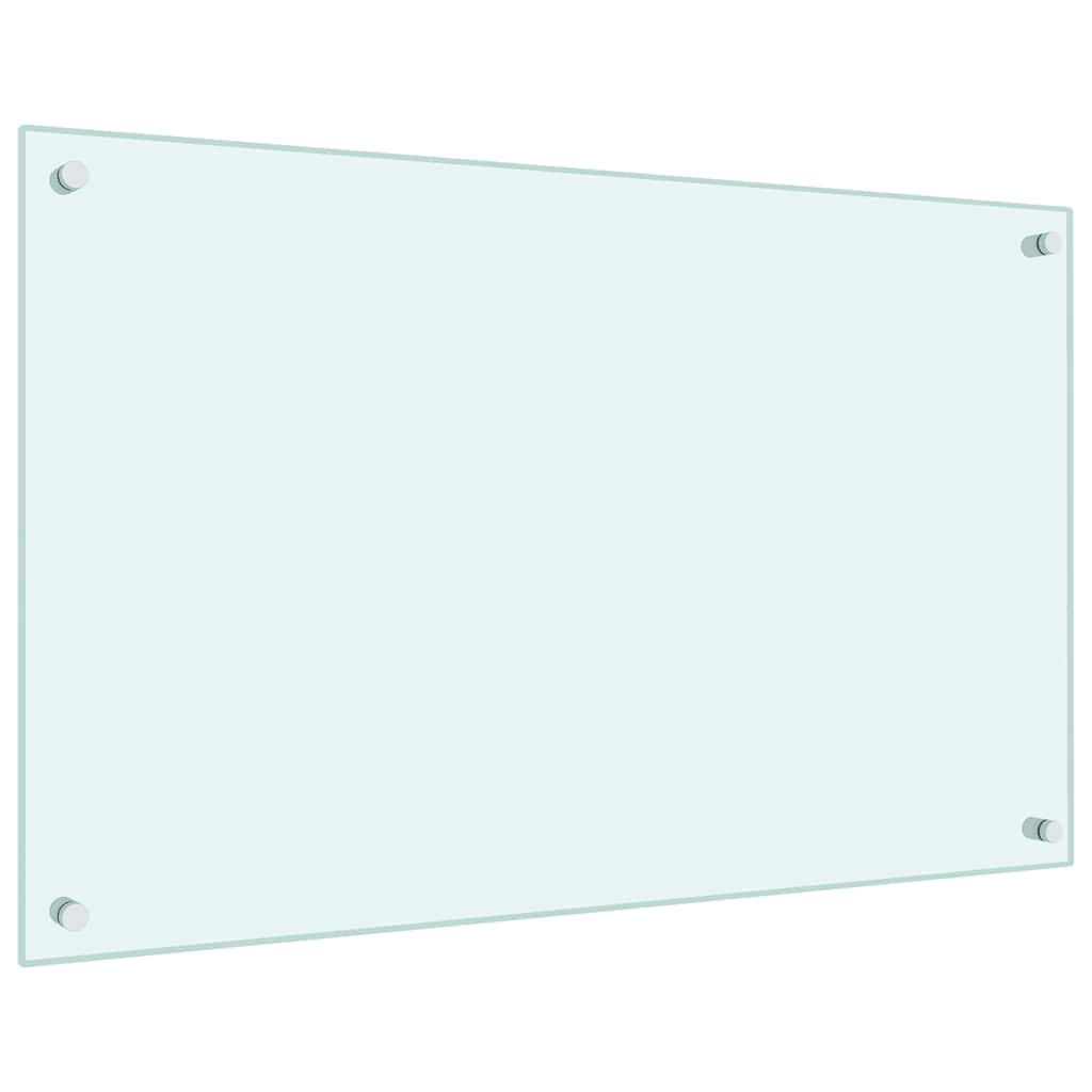 Spatscherm keuken 80x50 cm gehard glas wit