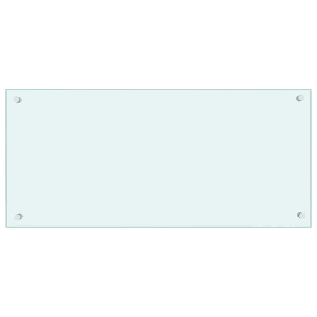 Spatscherm keuken 90x40 cm gehard glas wit