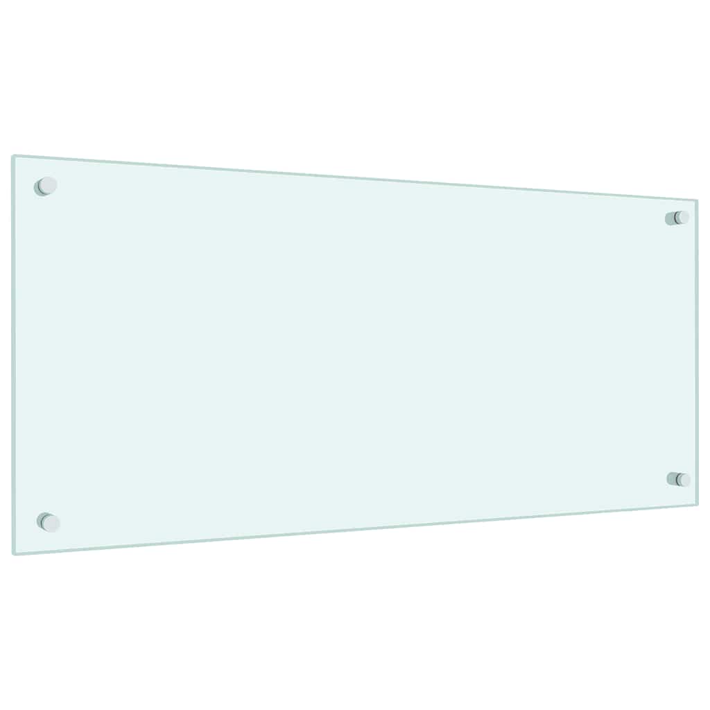 Spatscherm keuken 90x40 cm gehard glas wit