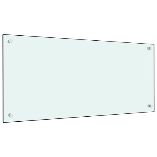 Spatscherm keuken 90x40 cm gehard glas wit