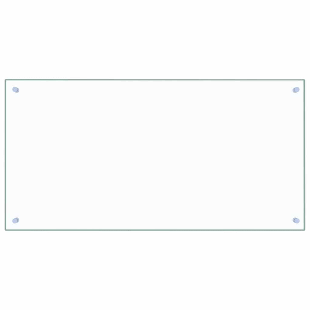 Spatscherm keuken 100x50 cm gehard glas transparant