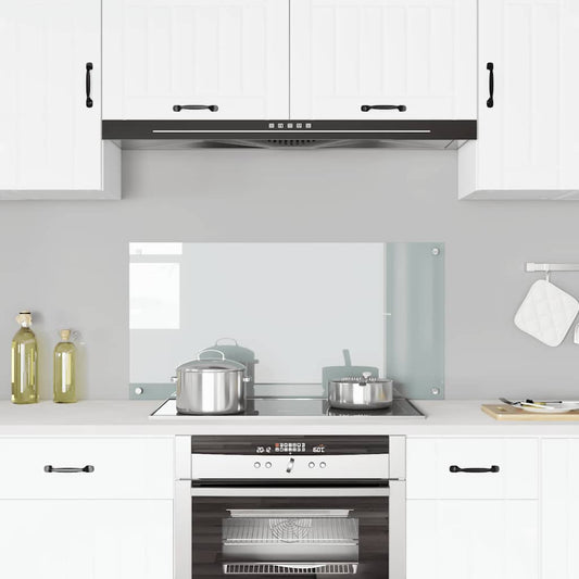 Spatscherm keuken 100x50 cm gehard glas transparant