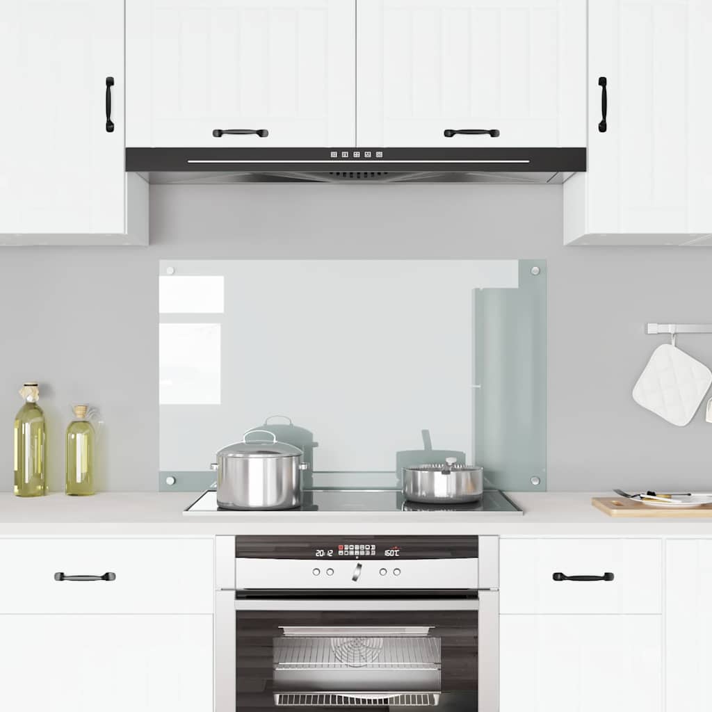 Spatscherm keuken 100x60 cm gehard glas transparant