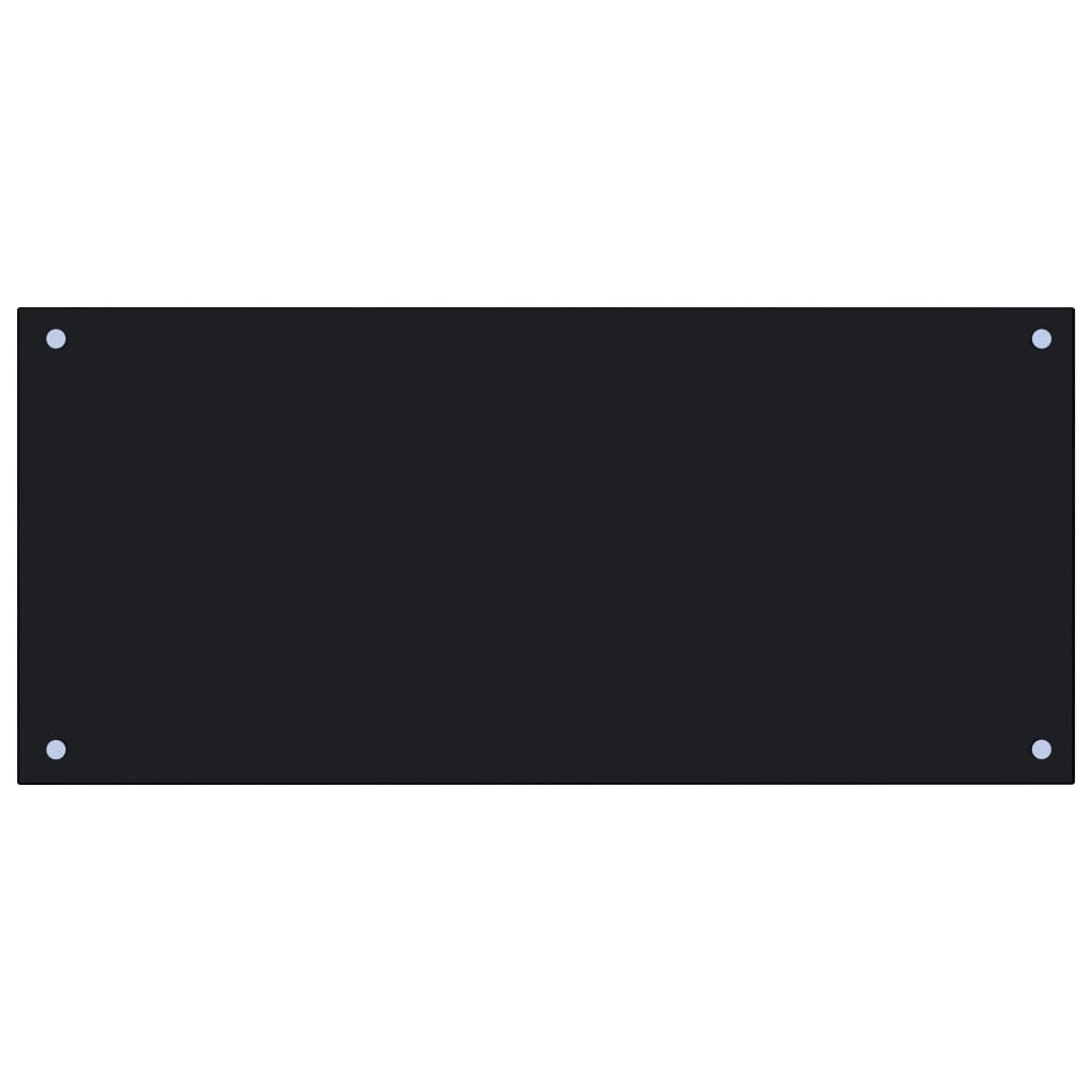 Spatscherm keuken 90x40 cm gehard glas zwart