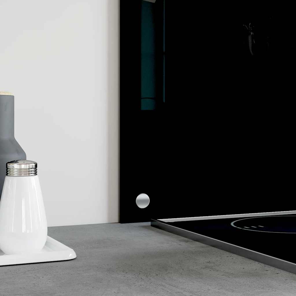 Spatscherm keuken 90x40 cm gehard glas zwart