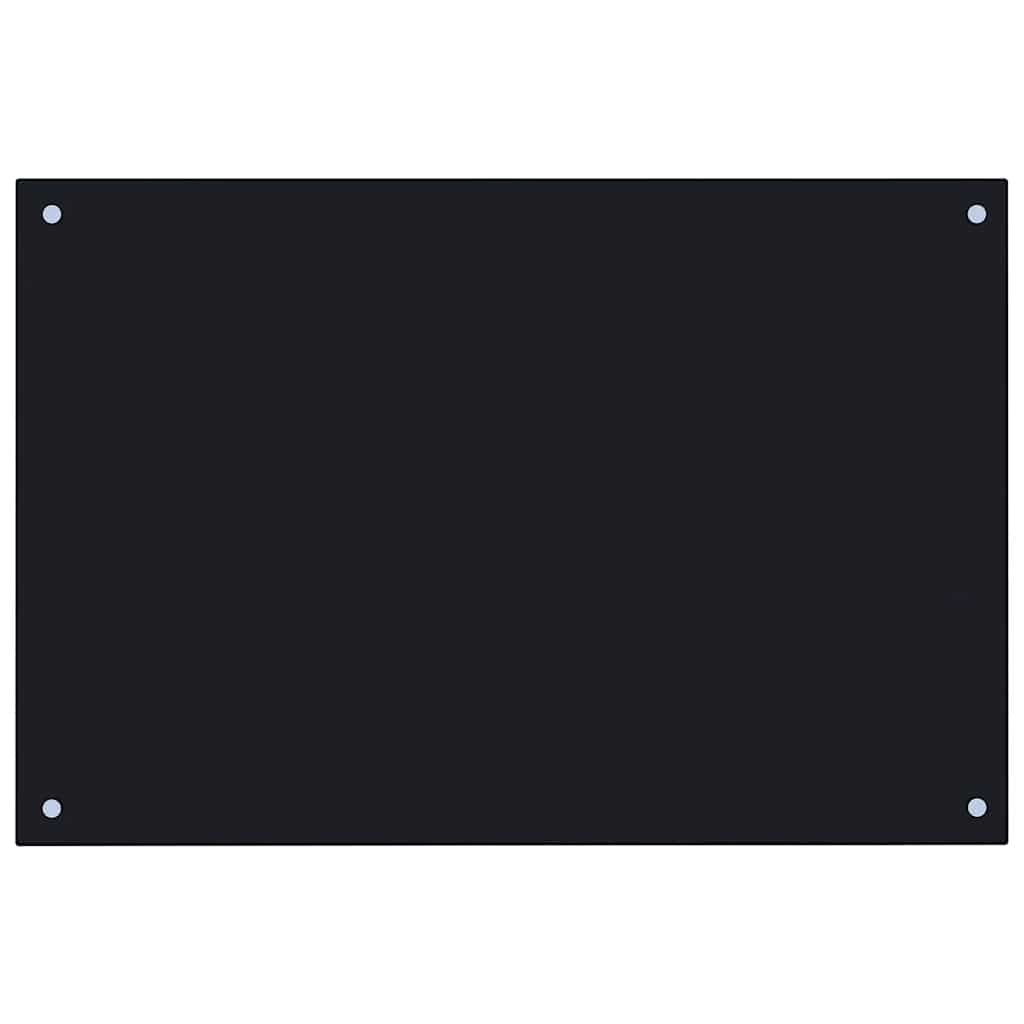 Spatscherm keuken 90x60 cm gehard glas zwart