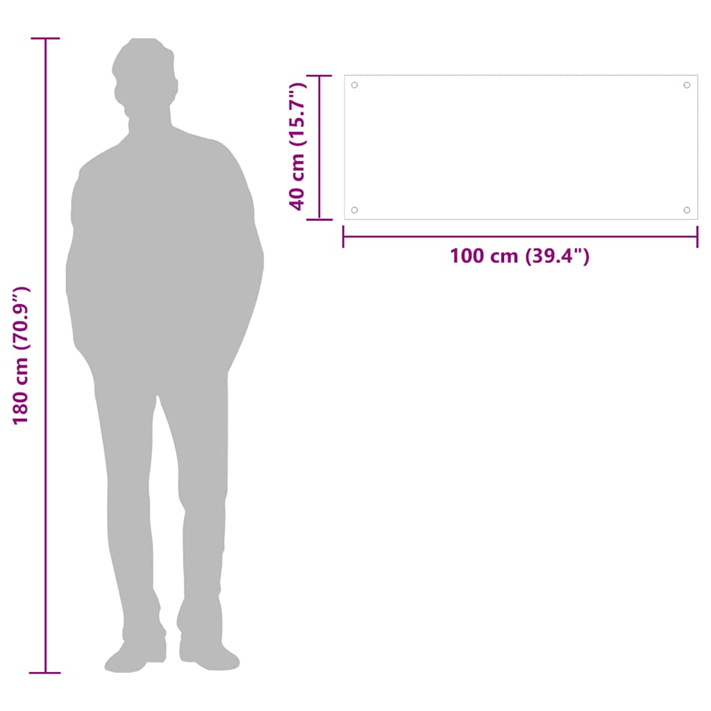 Spatscherm keuken 100x40 cm gehard glas zwart