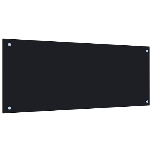 Spatscherm keuken 100x40 cm gehard glas zwart