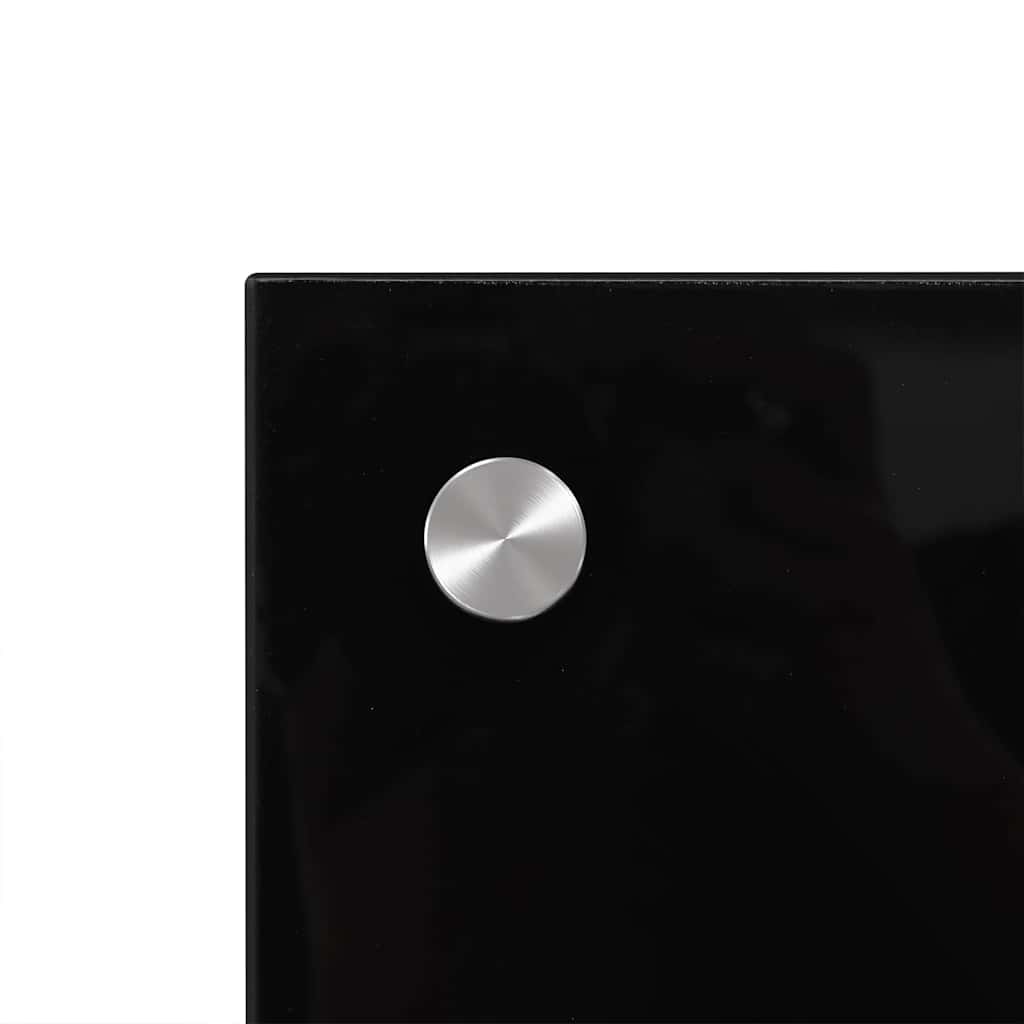 Spatscherm keuken 100x60 cm gehard glas zwart