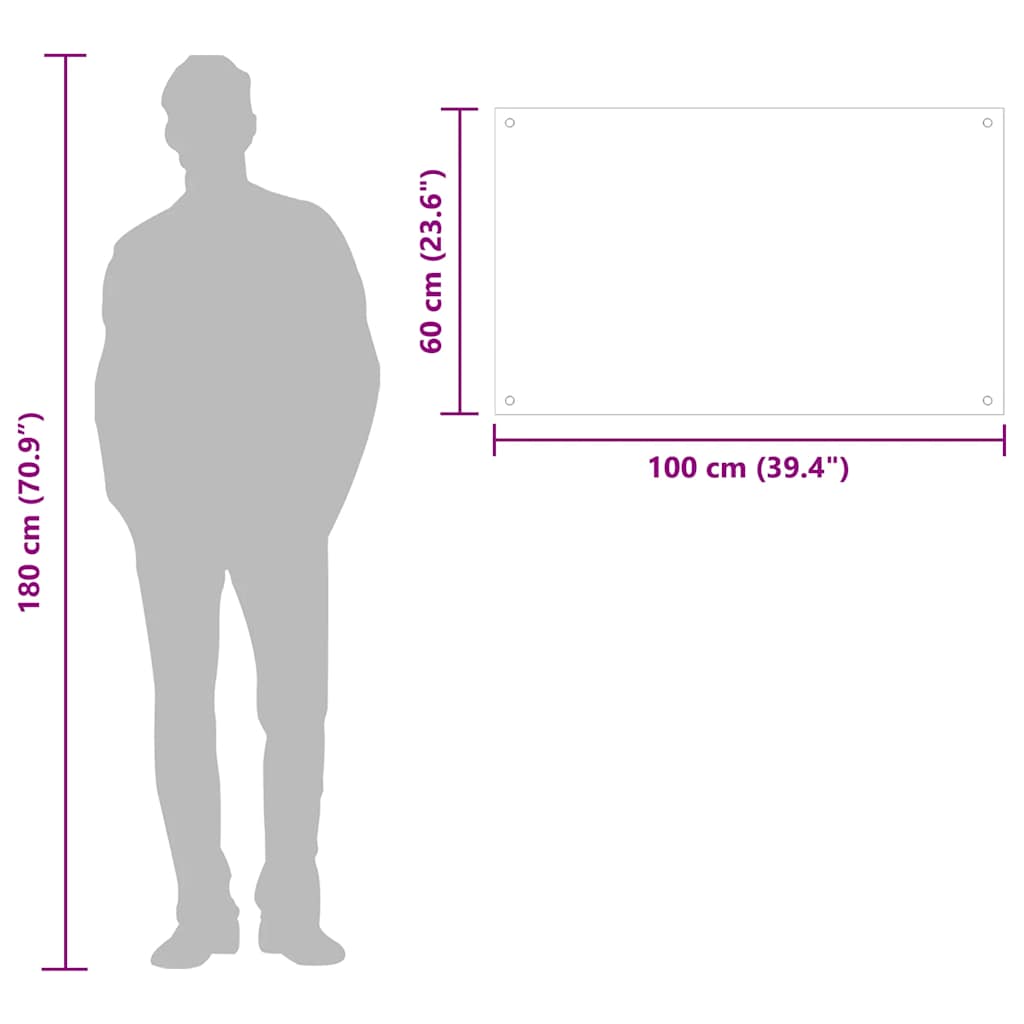 Spatscherm keuken 100x60 cm gehard glas zwart