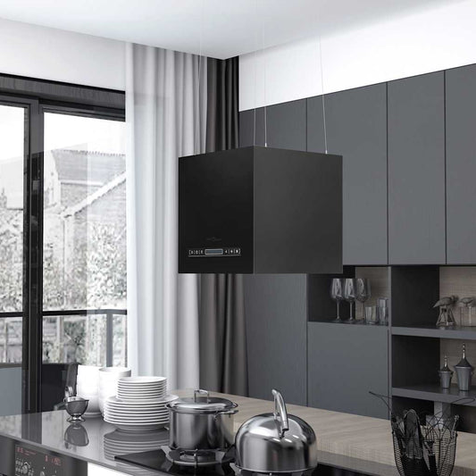 Afzuigkap hangend met aanraaksensor LCD 37 cm staal