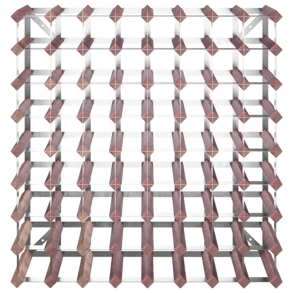 Wijnrek voor 72 flessen massief grenenhout bruin