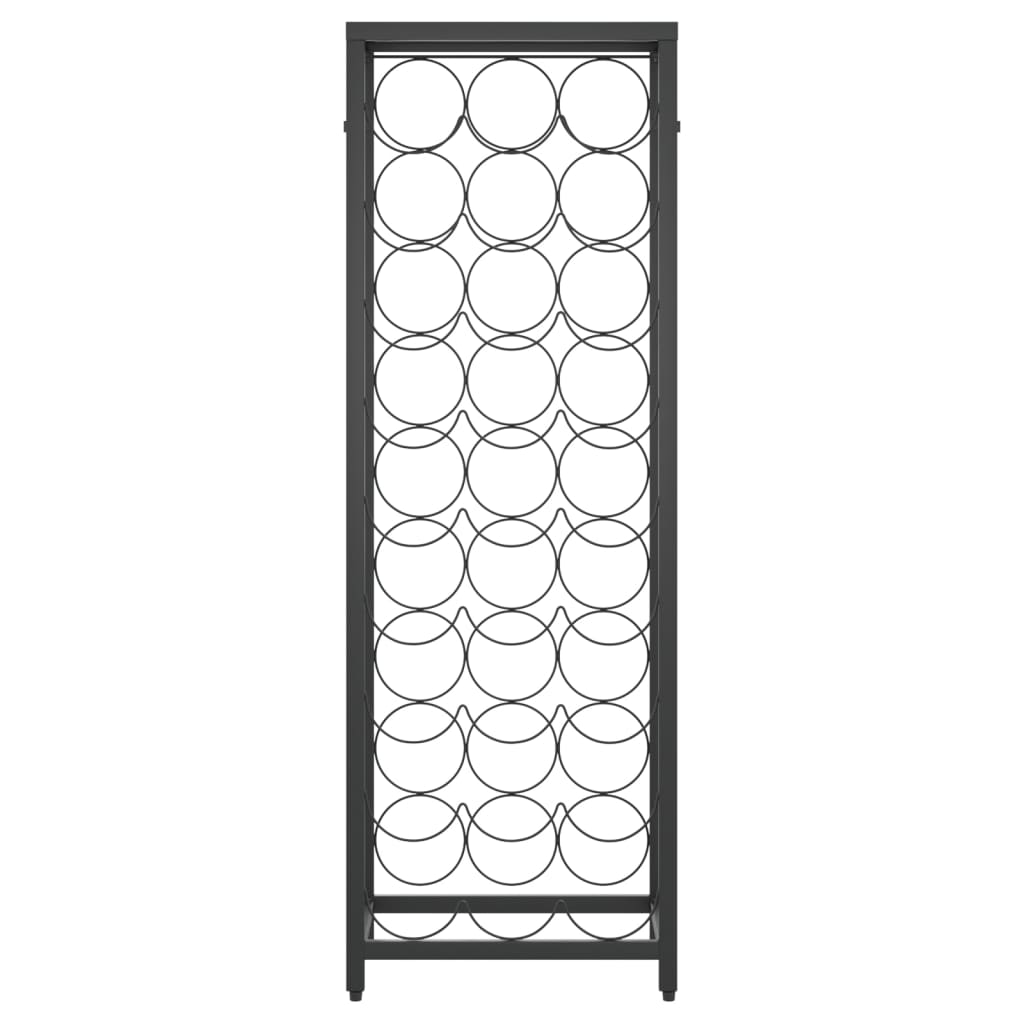 Wijnrek voor 27 flessen 34x18x100 cm smeedijzer zwart