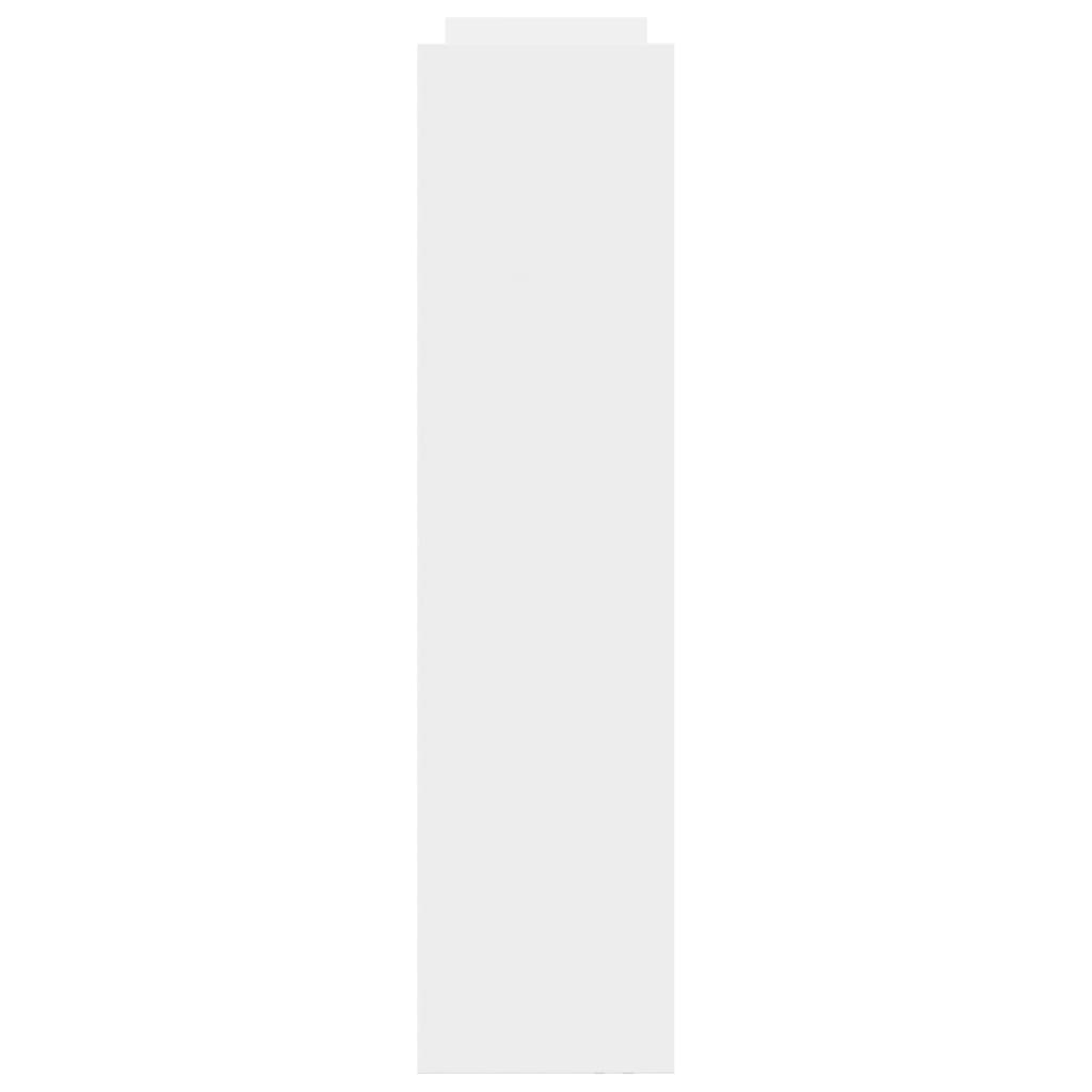 Smalle opbergtrolley met 4 lagen, wit bewerkt hout