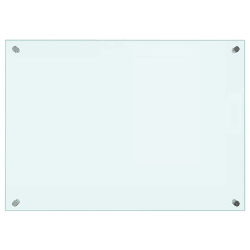 Spatschermen keuken 2 st 70x50 cm gehard glas wit