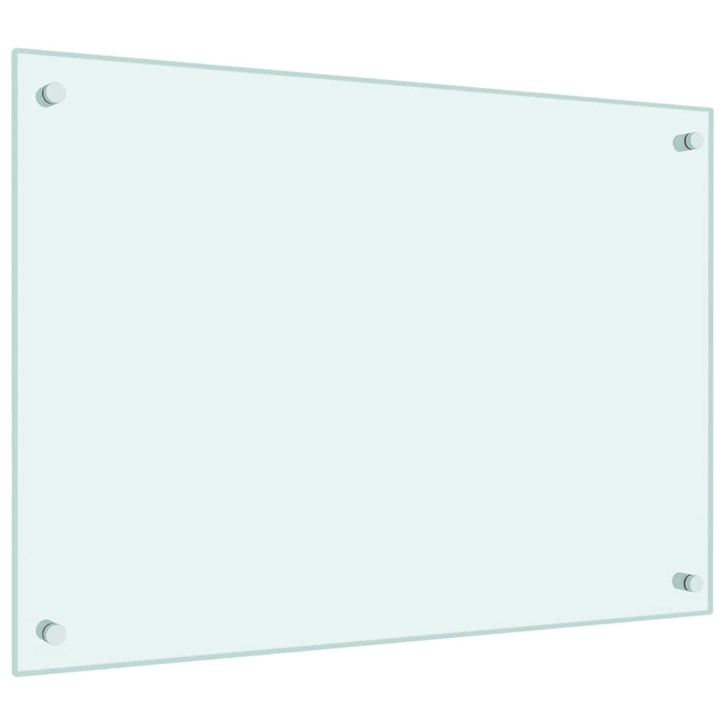 Spatschermen keuken 2 st 70x50 cm gehard glas wit