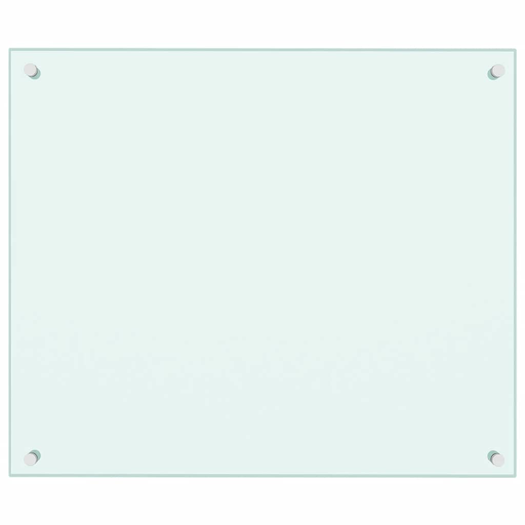 Spatschermen keuken 2 st 70x60 cm gehard glas wit