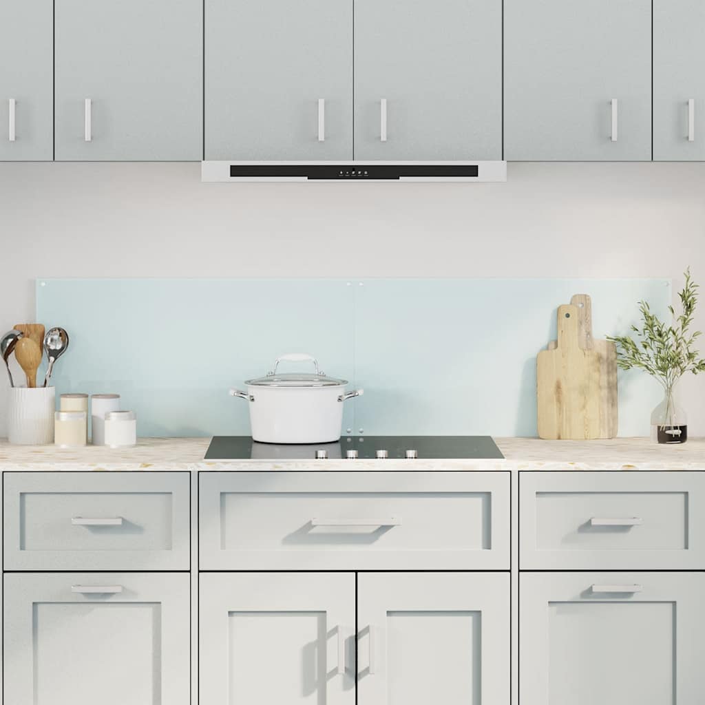 Spatschermen keuken 2 st 80x40 cm gehard glas wit