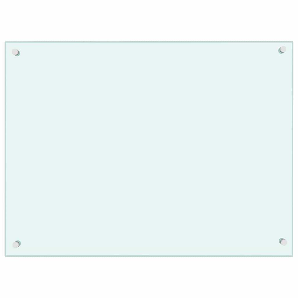 Spatschermen keuken 2 st 80x60 cm gehard glas wit