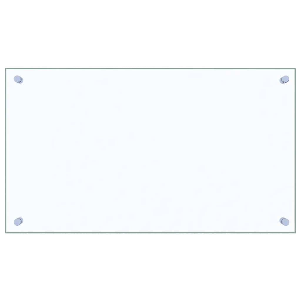 Spatschermen keuken 2 st 70x40 cm gehard glas transparant