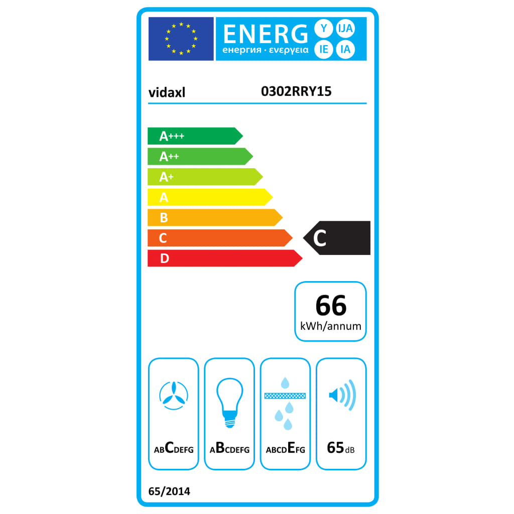 Wandafzuigkap 756 m³/u LED 60 cm roestvrij staal
