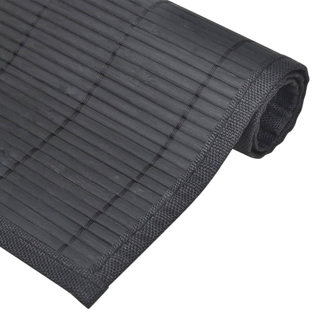 6 Placemats bamboe 30 x 45 cm zwart