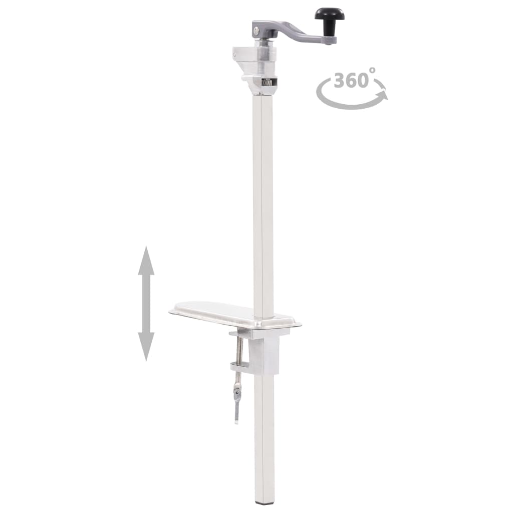 Blikopener 70 cm aluminium en roestvrij staal zilverkleurig